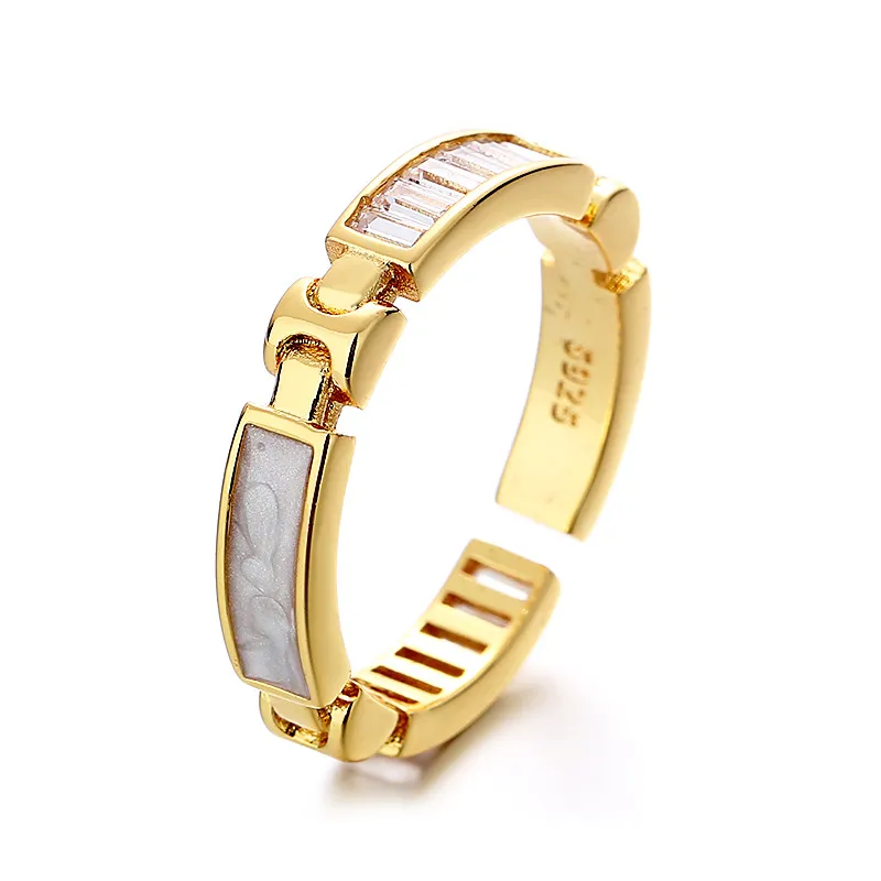 Champagne Gold Bone Light Luxury High Jewellery Ring For Women - Grocery