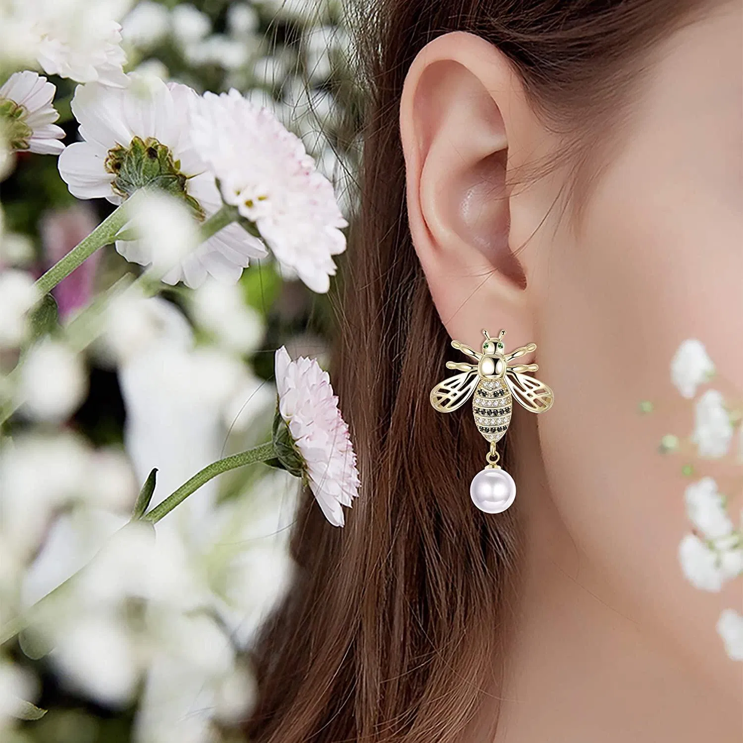 Bumble Bee Dangle Earrings for Women - Grocery