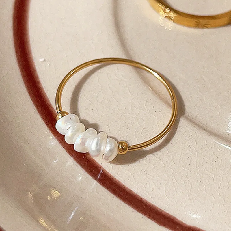 Magnolia Freshwater Pearl Gold Ring - Grocery