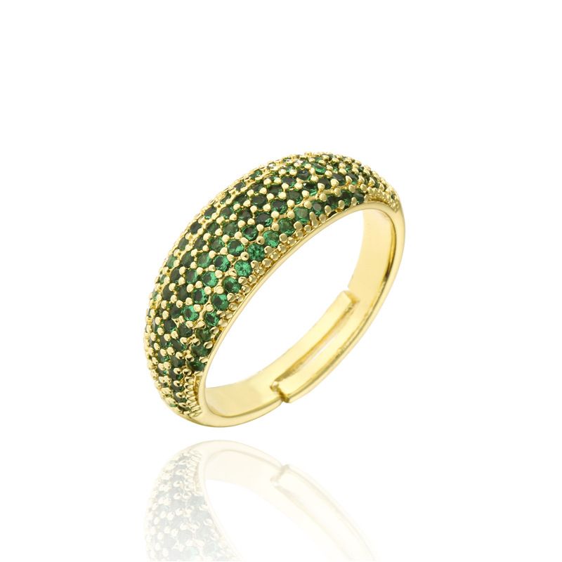 Stylish Copper Micro Set Diamond Zircon Ring - Grocery