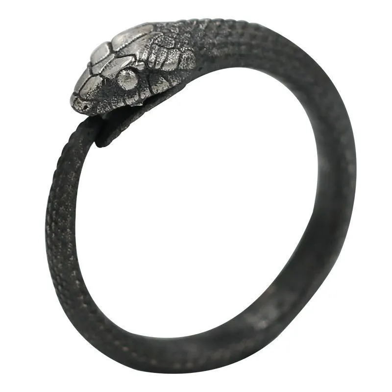 Living Mouth Ouroboros Ring 925 Sterling Silver - Grocery