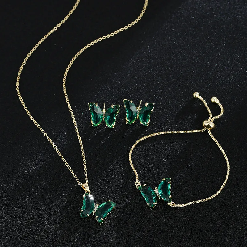 New Butterfly Necklace Jewelry Set - Grocery