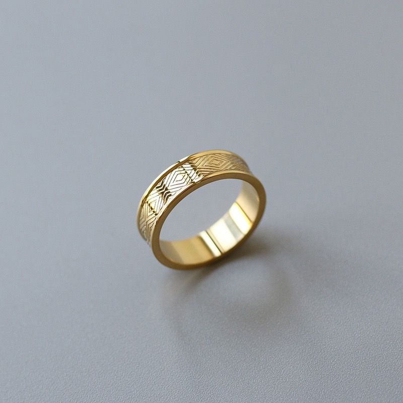 Women's All Match Retro Totem Rhombus Ring - Grocery