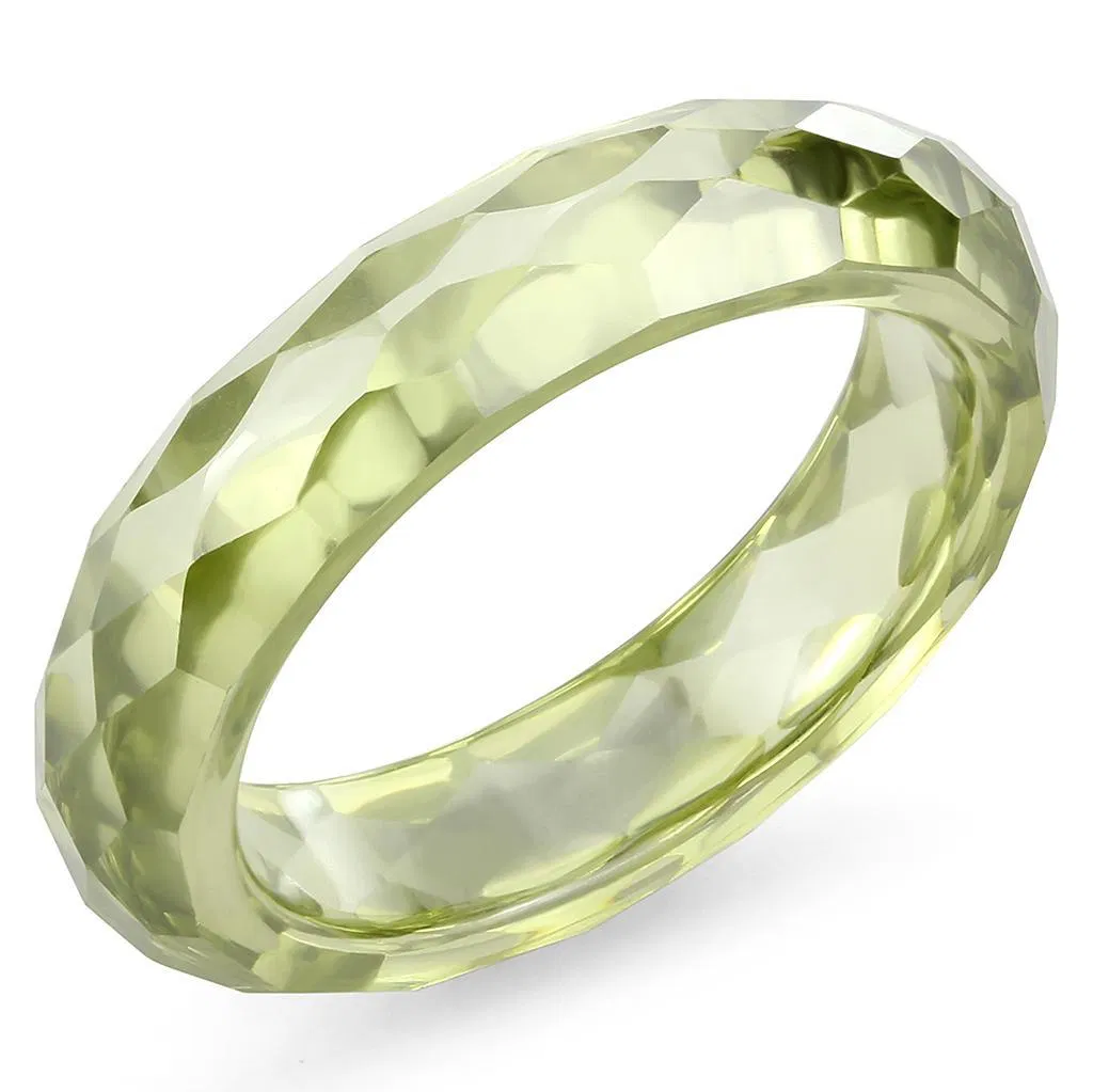 LOS082 - Stone Ring with AAA Grade CZ in Olivine color - Grocery