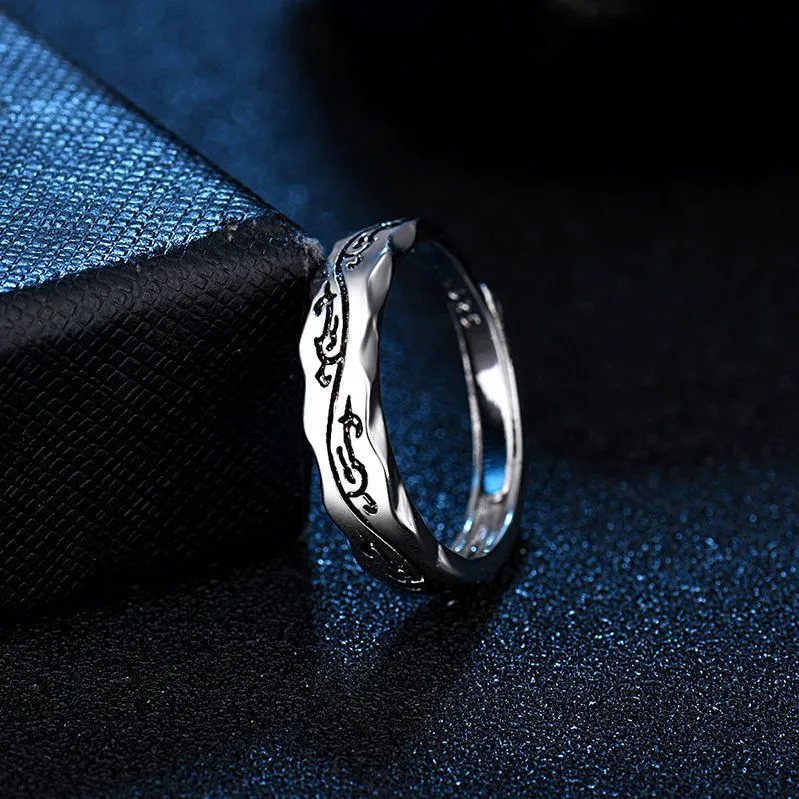 Men's Single Domineering Dragon Pattern Ring - Grocery