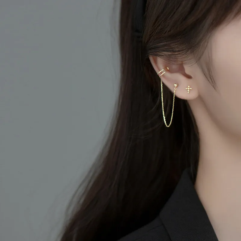 One-piece Earring And Ear Bone Clip Female Xia Chunyin - Grocery