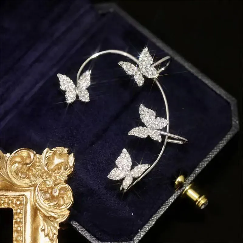 Fashion Earring Butterfly Ear Clip And Ear Hook - Grocery