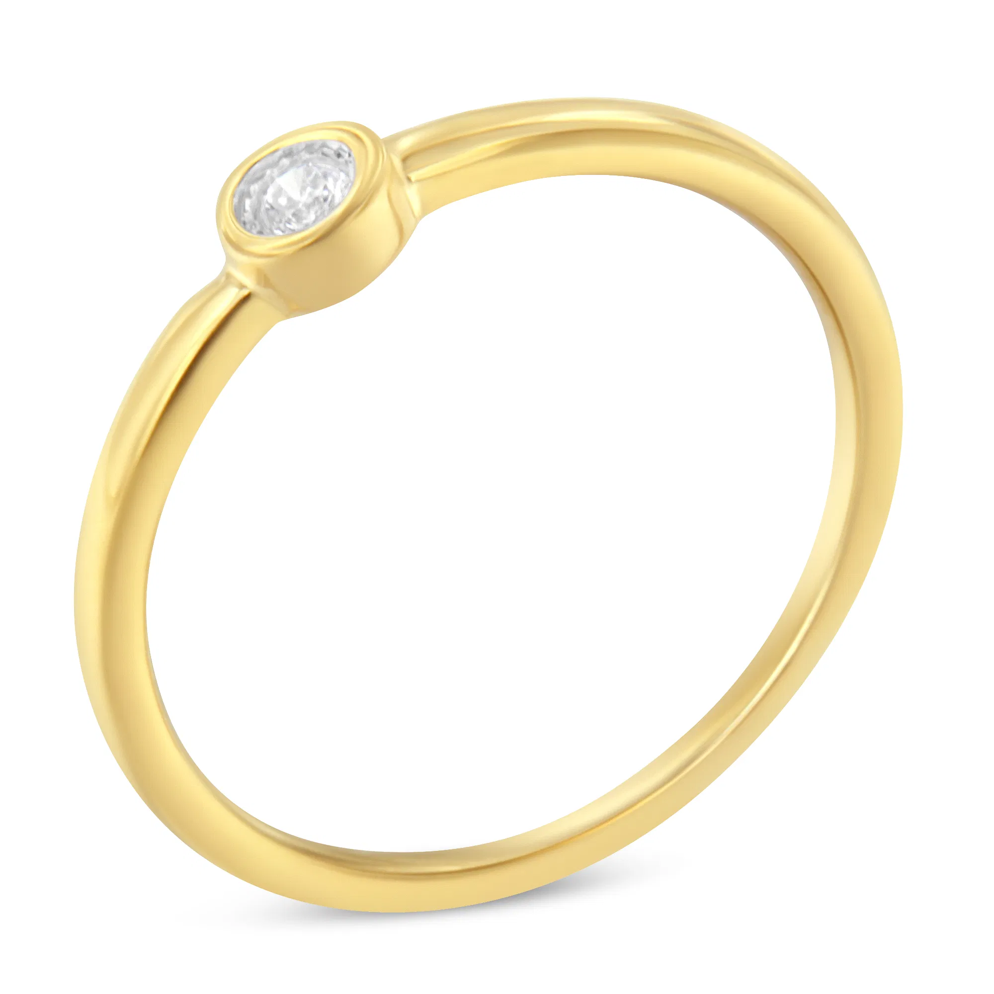 14K Yellow Gold Plated .925 Sterling Silver Miracle Set Diamond Ring (1/20 Cttw, J-K Color, I1-I2 Clarity) - Grocery