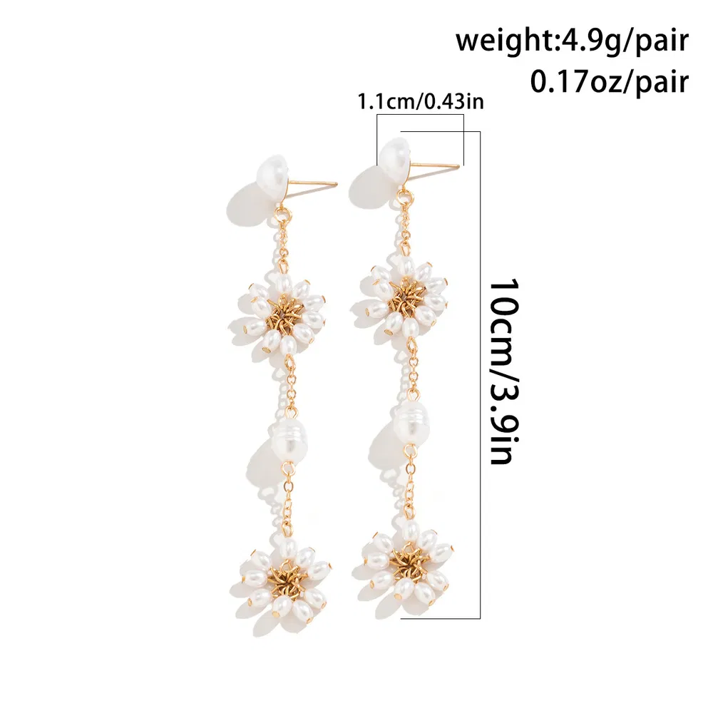Women's Pearl Vintage Metal Earrings - Grocery