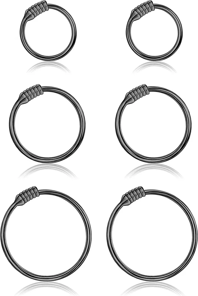 3 Pairs Small Hoop Earrings 20G Cartilage Earrings For Women Men Sleeper Earrings Piercing Set - Grocery