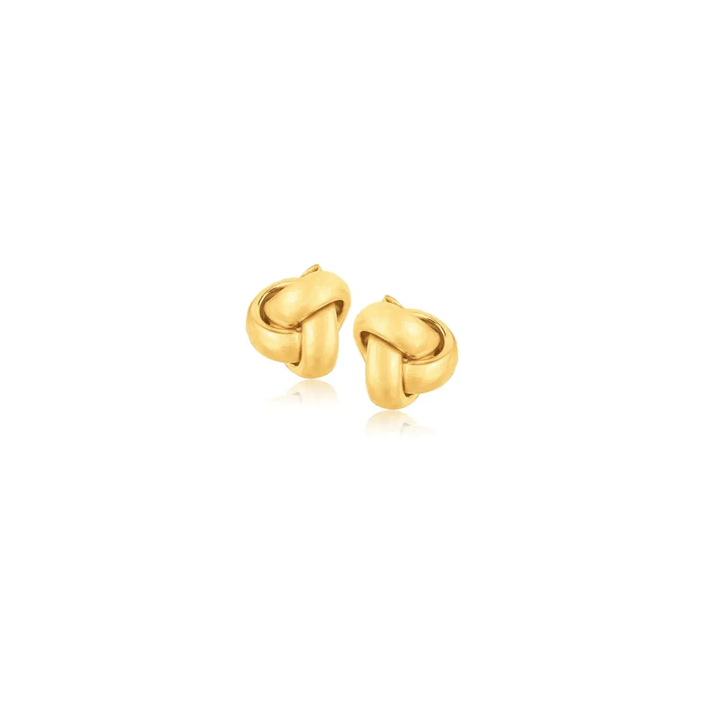 10k Yellow Gold Love Knot Stud Earrings(9mm) - Grocery