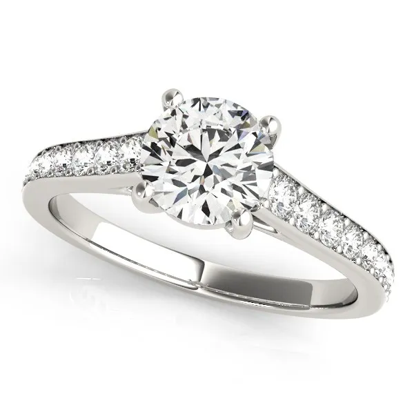 14k White Gold Graduated Single Row Diamond Engagement Ring (1 1/3 cttw) - Grocery