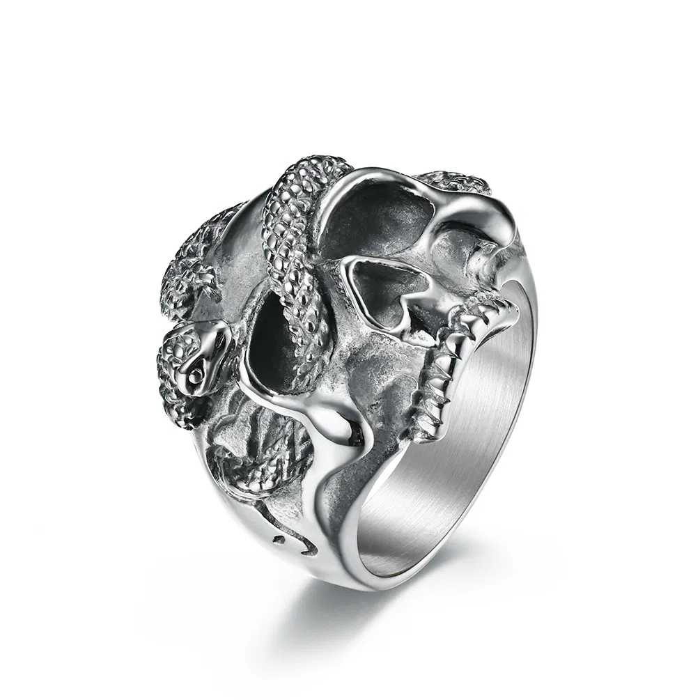 Hip Hop Viper Skull Ring Dark - Grocery