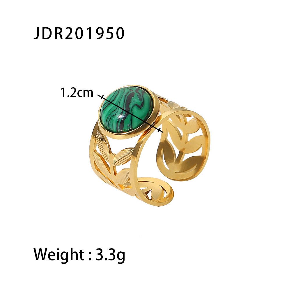 Exaggerated Trend Titanium Steel Personality Fashion Laser Flower Ring - Grocery