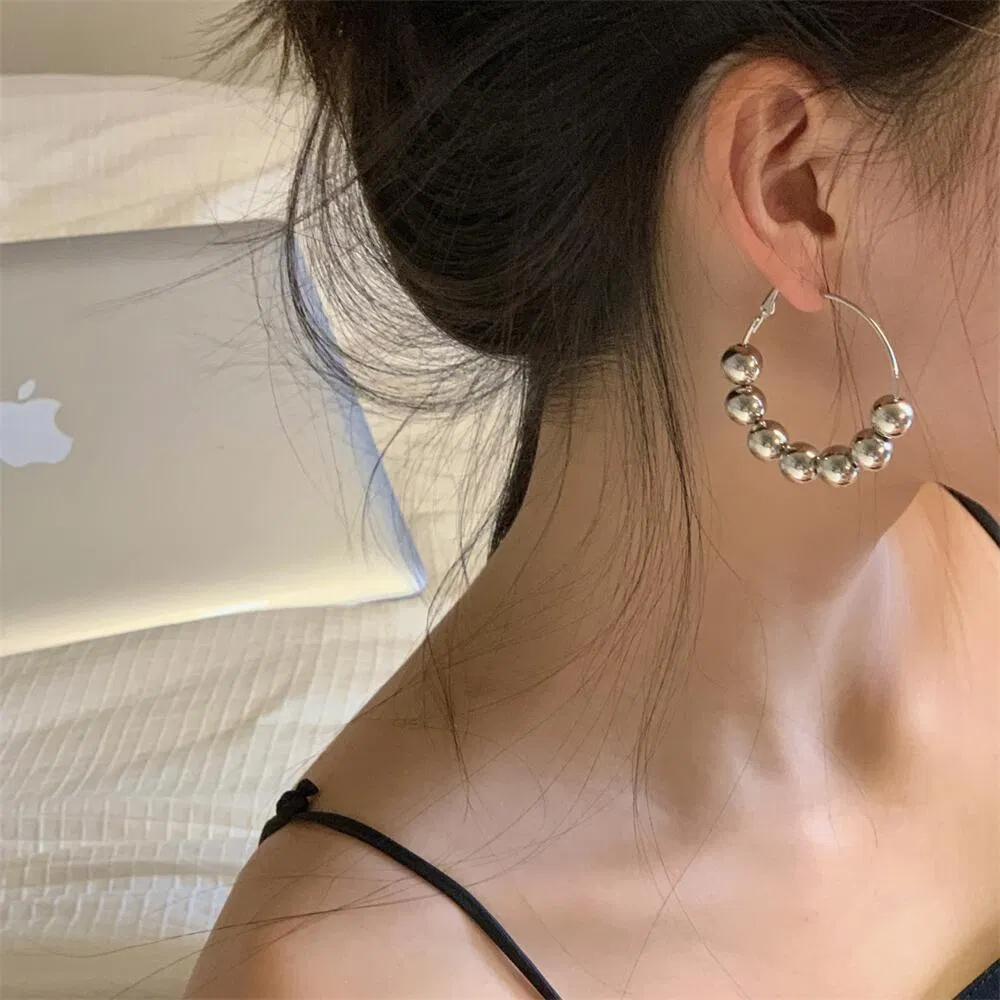 925 Silver Ball Stud Earrings for Women - Grocery