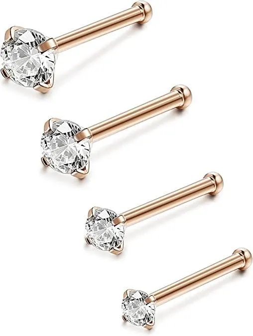 20G Stainless Nose Rings Studs Piercing Body 1.5mm 2mm 2.5mm 3mm - Grocery