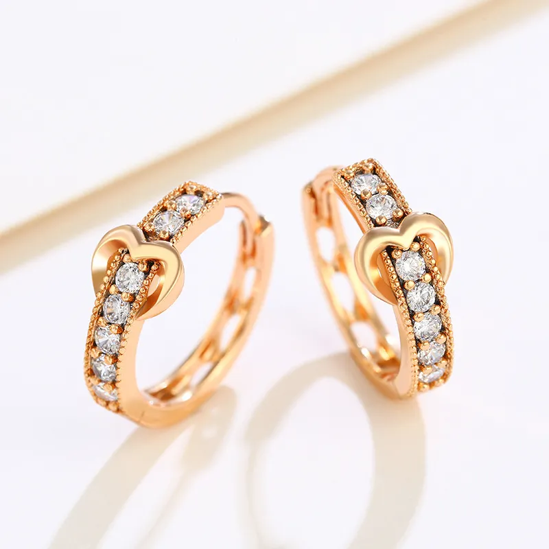 18K gold plated love earrings - Grocery
