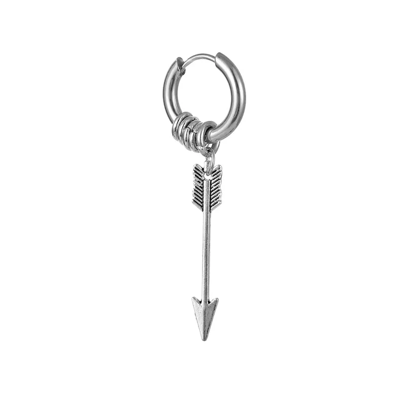 Stainless Steel Coil Earrings Arrow Retro - Grocery