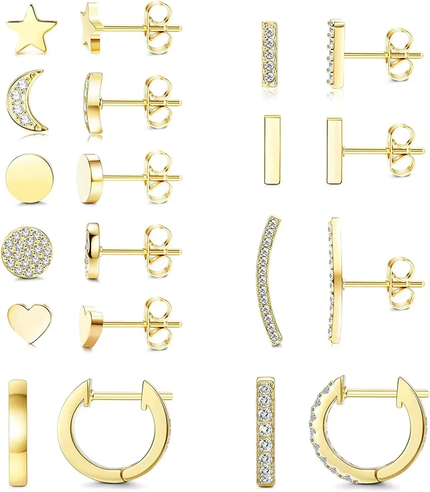 Earrings for Multiple Piercing Stud Earrings Set Surgical Earrings for Women - Grocery