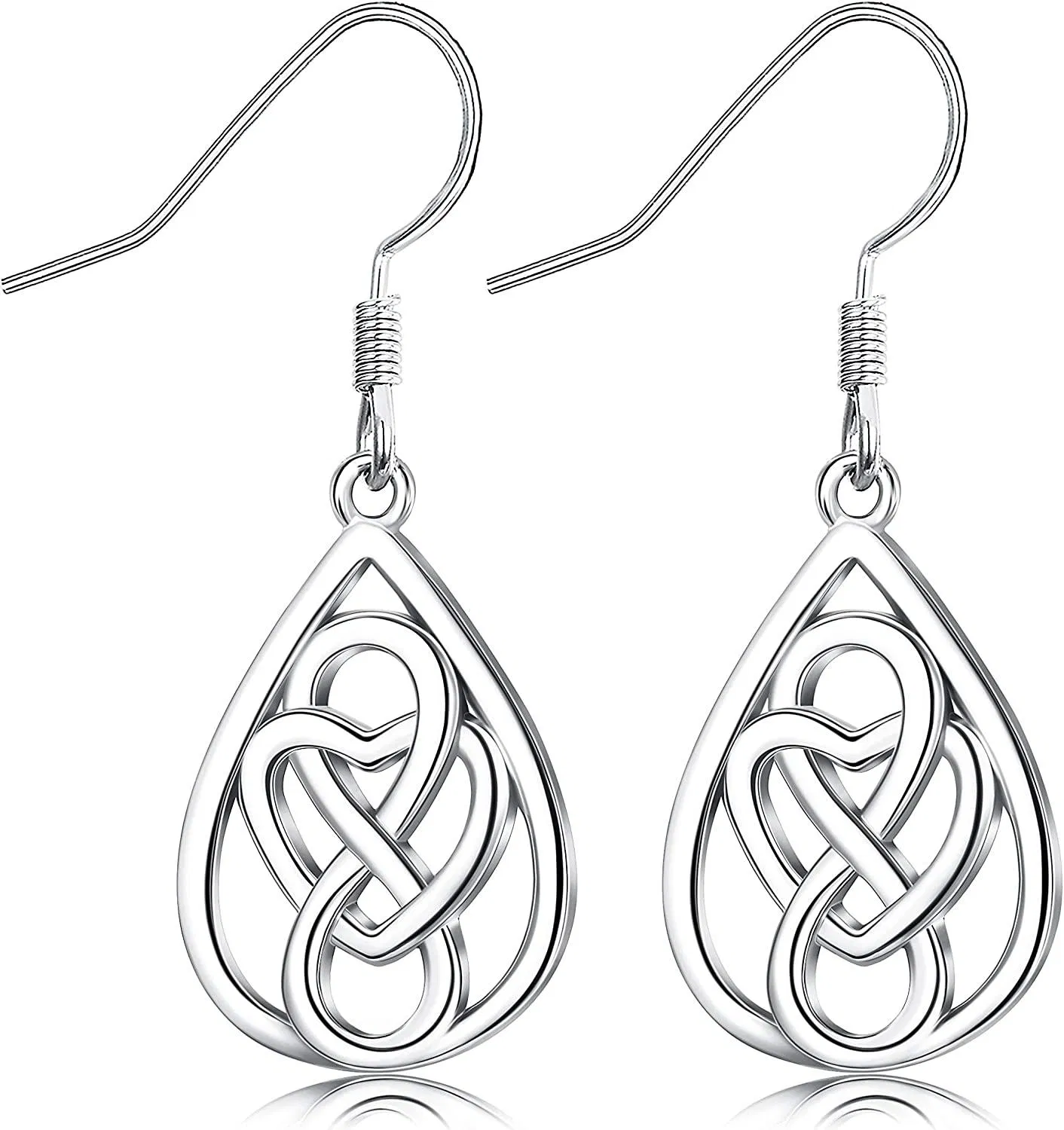 925 Sterling Celtic Dangle Earrings for Women Good Luck Irish Celtic Knot Drop earrings Vintage Celtic for Her - Grocery