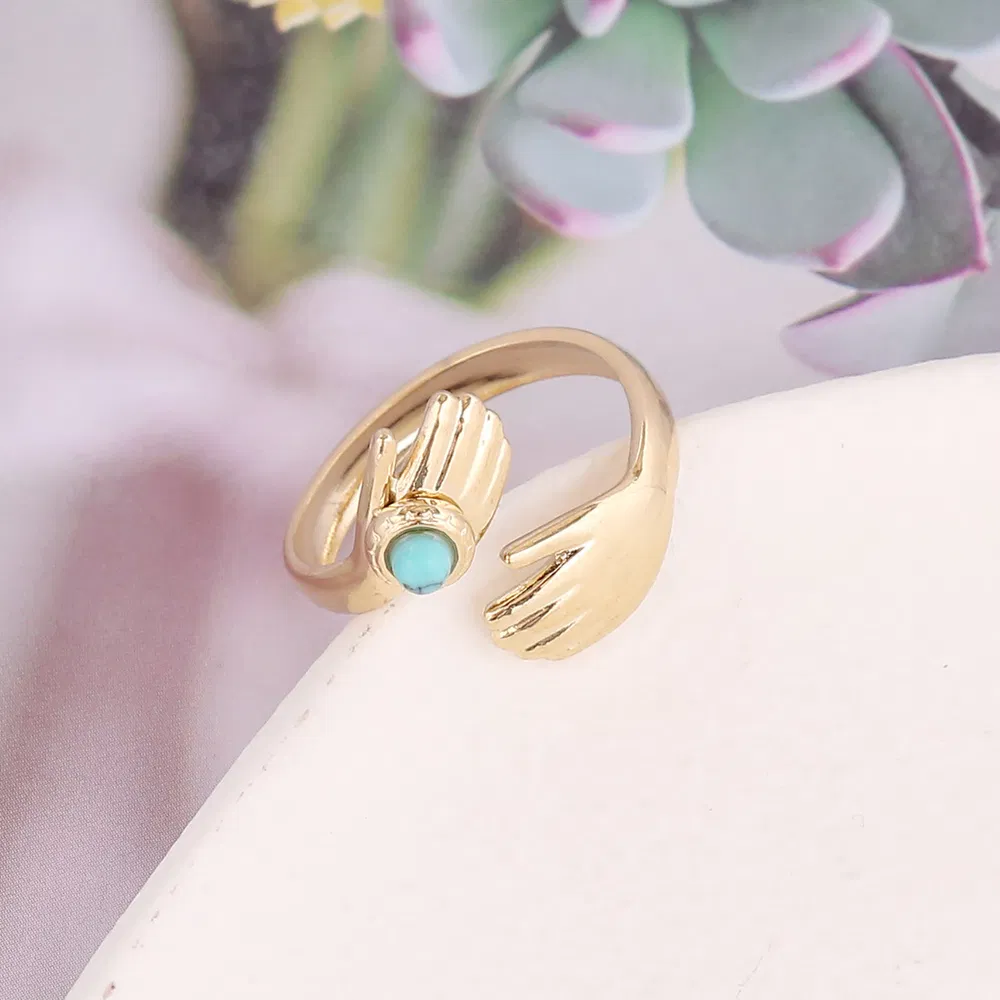 Natural Stone Stainless Steel Ring - Grocery