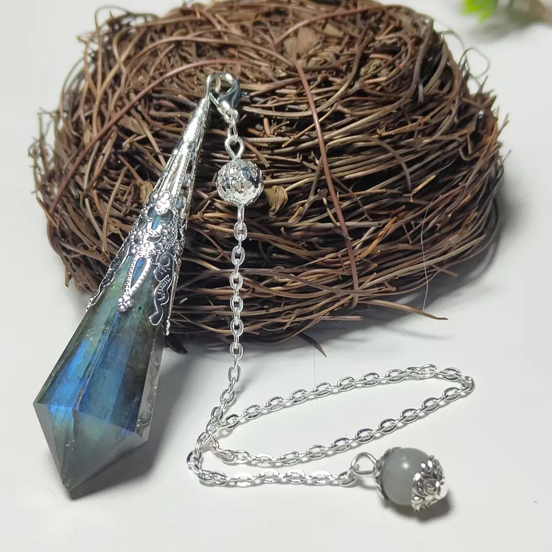 Natural Crystal Elongated Stone Spirit Pendulum Pendant Ornament - Grocery
