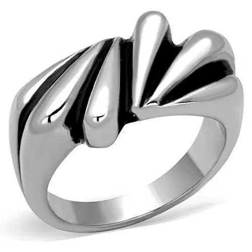 TK1520 - High polished (no plating) Stainless Steel Ring with No Stone - Grocery