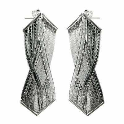 Sterling Silver Braided Drop Earrings - Grocery