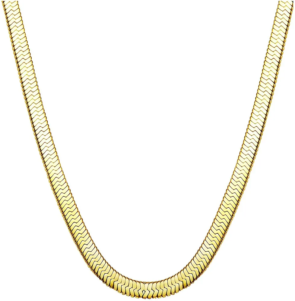Stainless Necklace for Men Women Nickel-Free Herringbone Chain 16