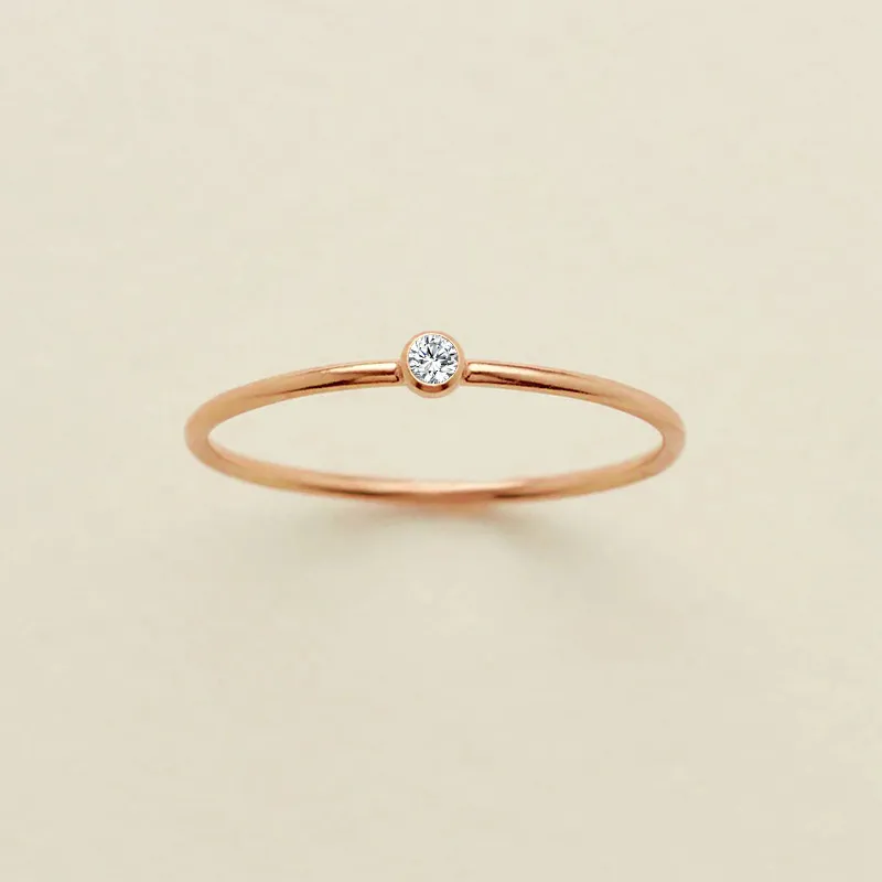 Minority Diamond-encrusted December Colorful Steel Ring - Grocery