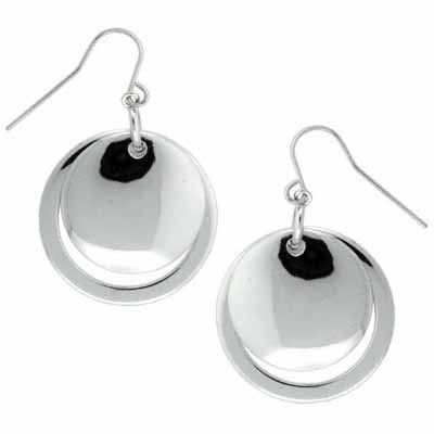 Sterling Silver Double Circle Earrings - Grocery