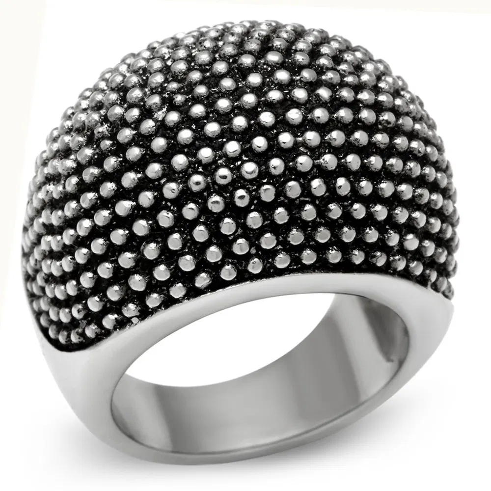 TK519 - High polished (no plating) Stainless Steel Ring with No Stone - Grocery