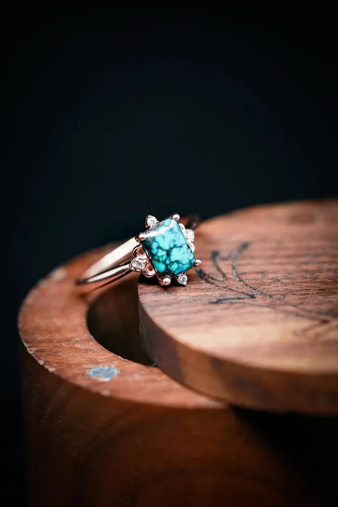 New Retro Green Turquoise Ring Cross-border European And American Ring - Grocery