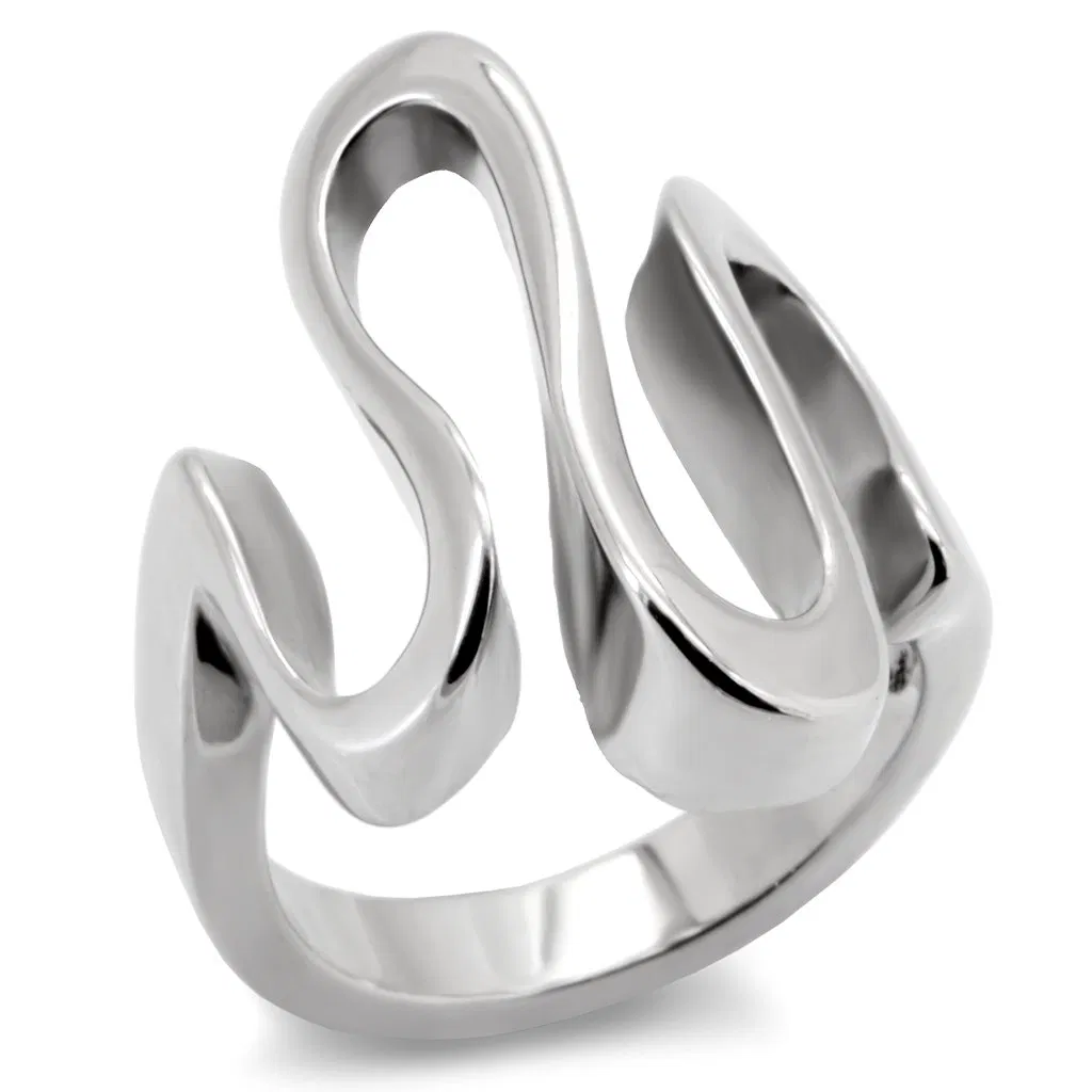 TK152 - High polished (no plating) Stainless Steel Ring with No Stone - Grocery
