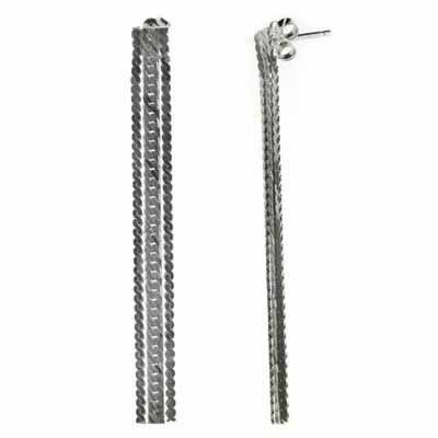 Sterling Silver Strands Chandelier Earrings - Grocery