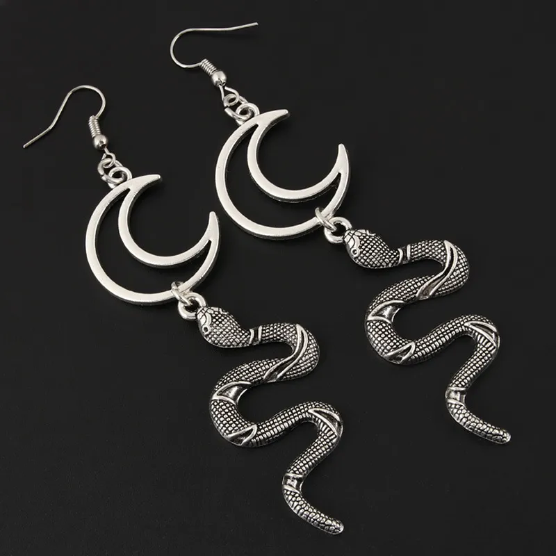 New Animal Snake Vintage Earrings Graceful Personality Exaggerated Earrings - Grocery
