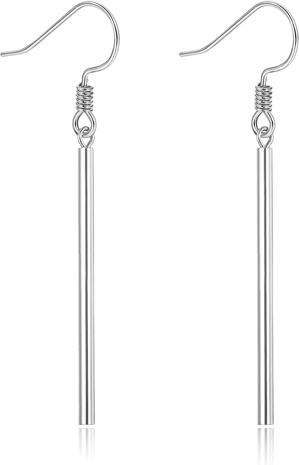 Bar Earrings for Women 925 Sterling Silver Vertical Bar Dangle Earrings Drop Earrings Gifts - Grocery