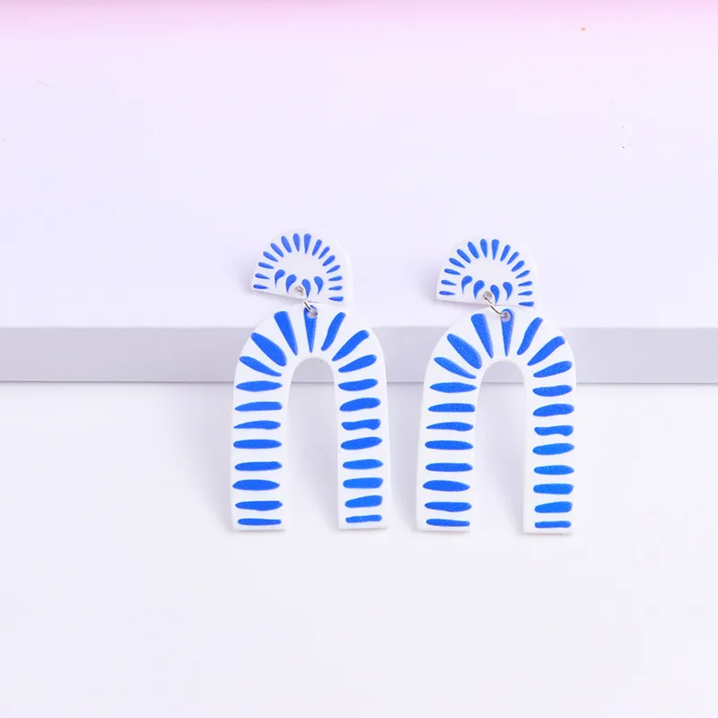 Blue And White Porcelain Series Eardrops Are Simple And Fashionable - Grocery
