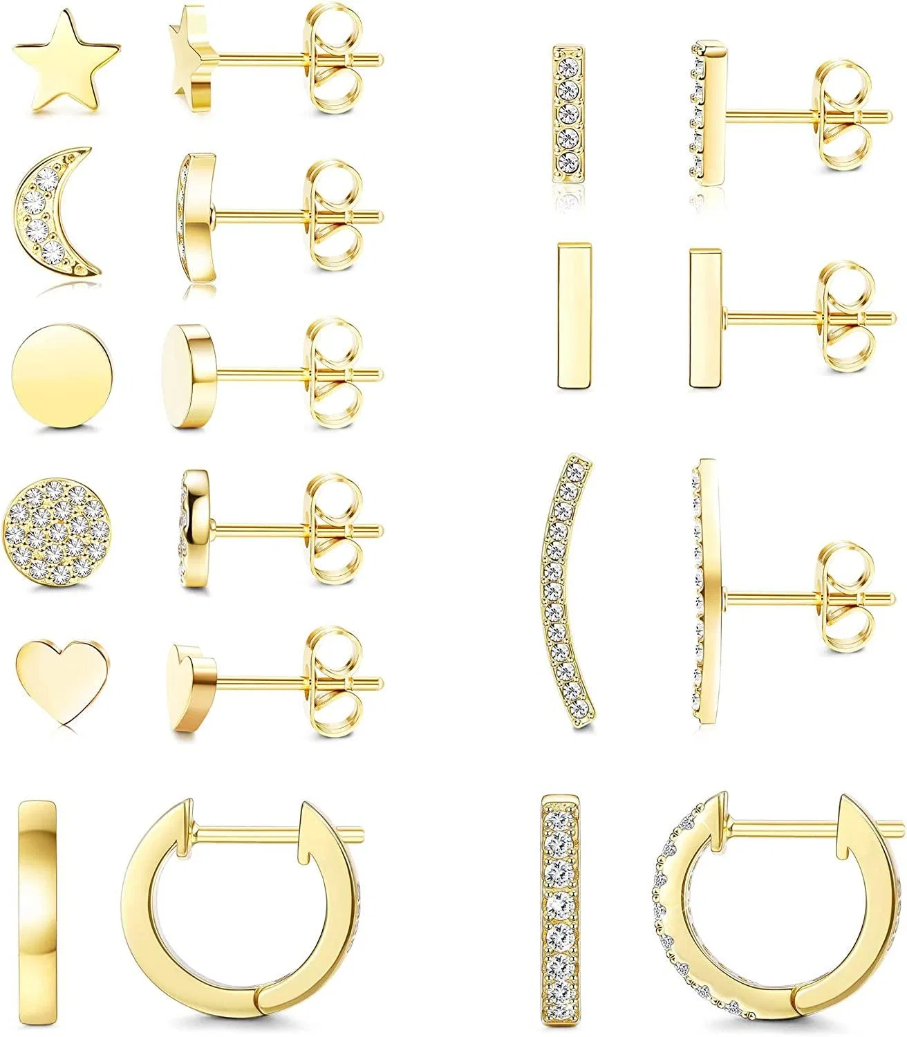 Earrings for Multiple Piercing Stud Earrings Set Surgical Earrings for Women - Grocery