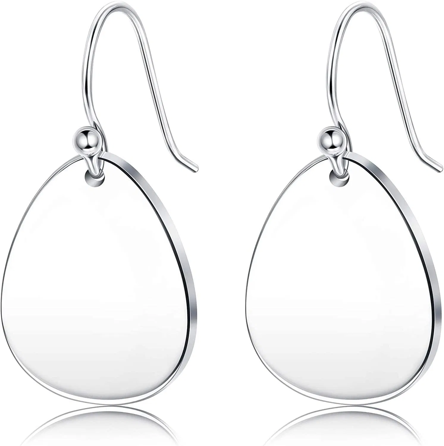 925 Sterling Dangle Earrings Simple White Gold Plating Drop Earrings for Women Minimalism Gift - Grocery