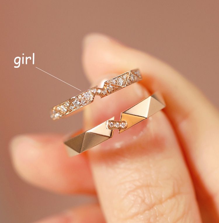Couple Ring Sterling Silver Paper Short Couple - Grocery