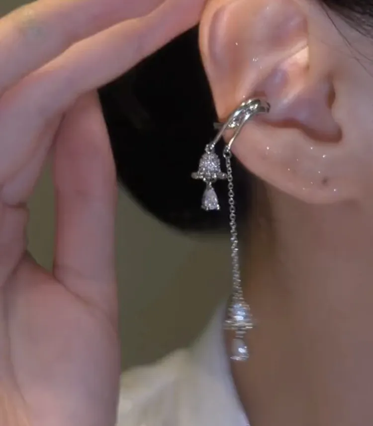 Full Drill Bell Ear Bone Clip Niche Design Long - Grocery
