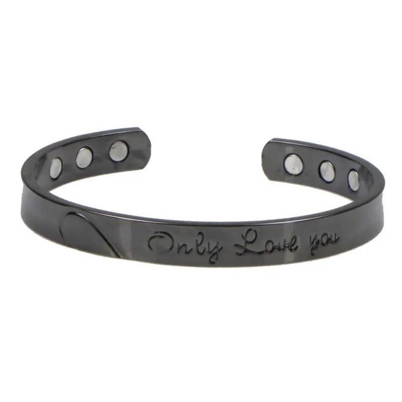 Women's Gun Black Magnetic Health Bracelet - Grocery