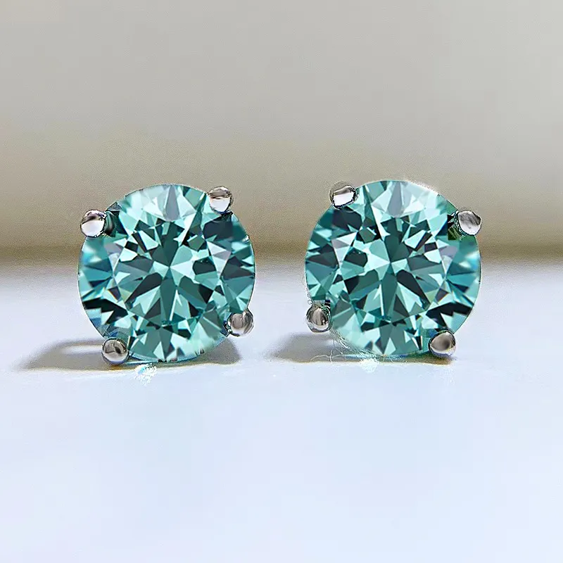 Fashion Earrings 925 Silver High Carbon Diamond - Grocery