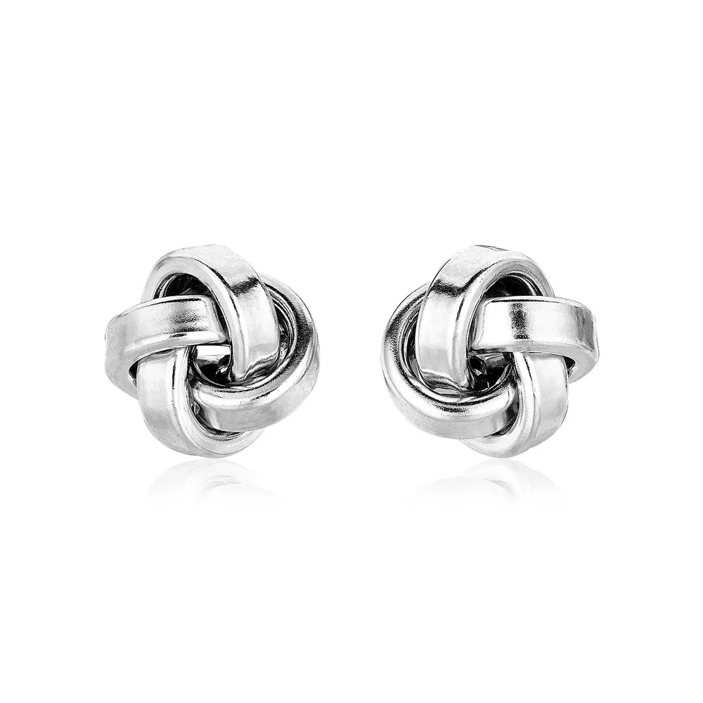 Sterling Silver Polished Love Knot Earrings(10mm) - Grocery
