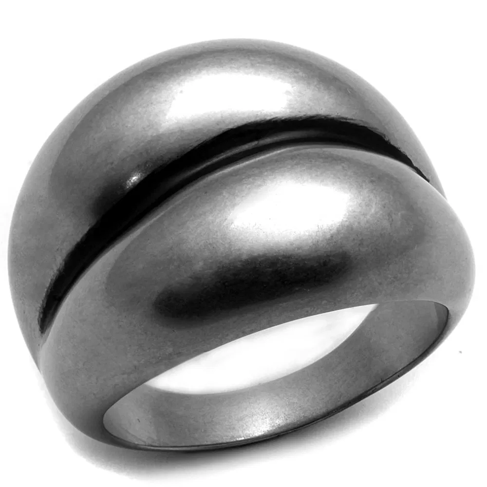 TK2415 - Antique Silver Stainless Steel Ring with No Stone - Grocery