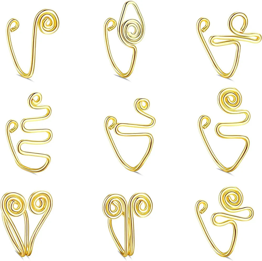 12PCS African Nose Cuff Non Piercing for Women; Adjustable Clip On Fake Nose Rings Evil Eye Crystal Pearl Nose Cuffs Ear Cuff Fake Piercings Jewelry - Grocery