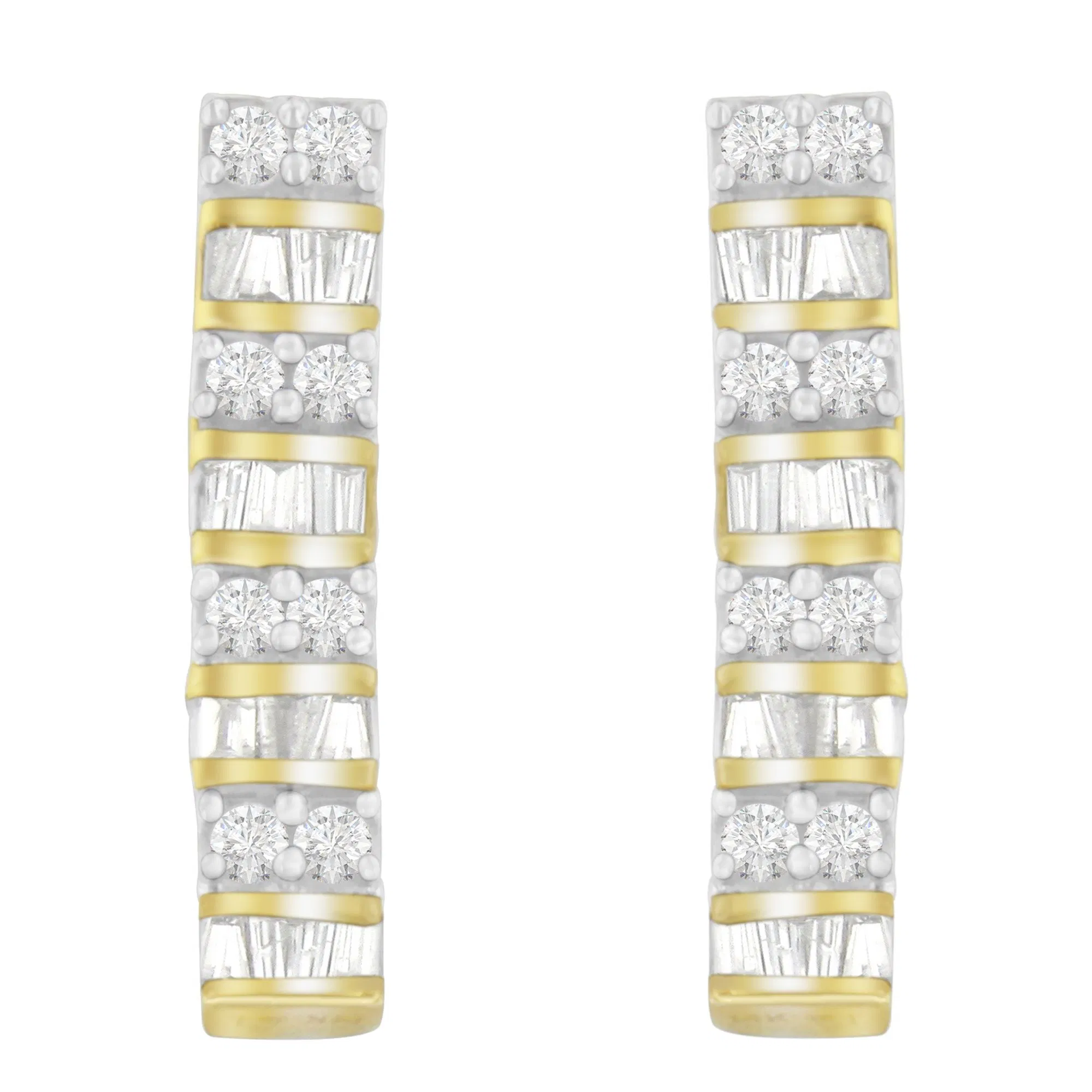 14K Yellow Gold 1 1/3 cttw Diamond Dangle Earrings (H-I, I1-I2) - Grocery