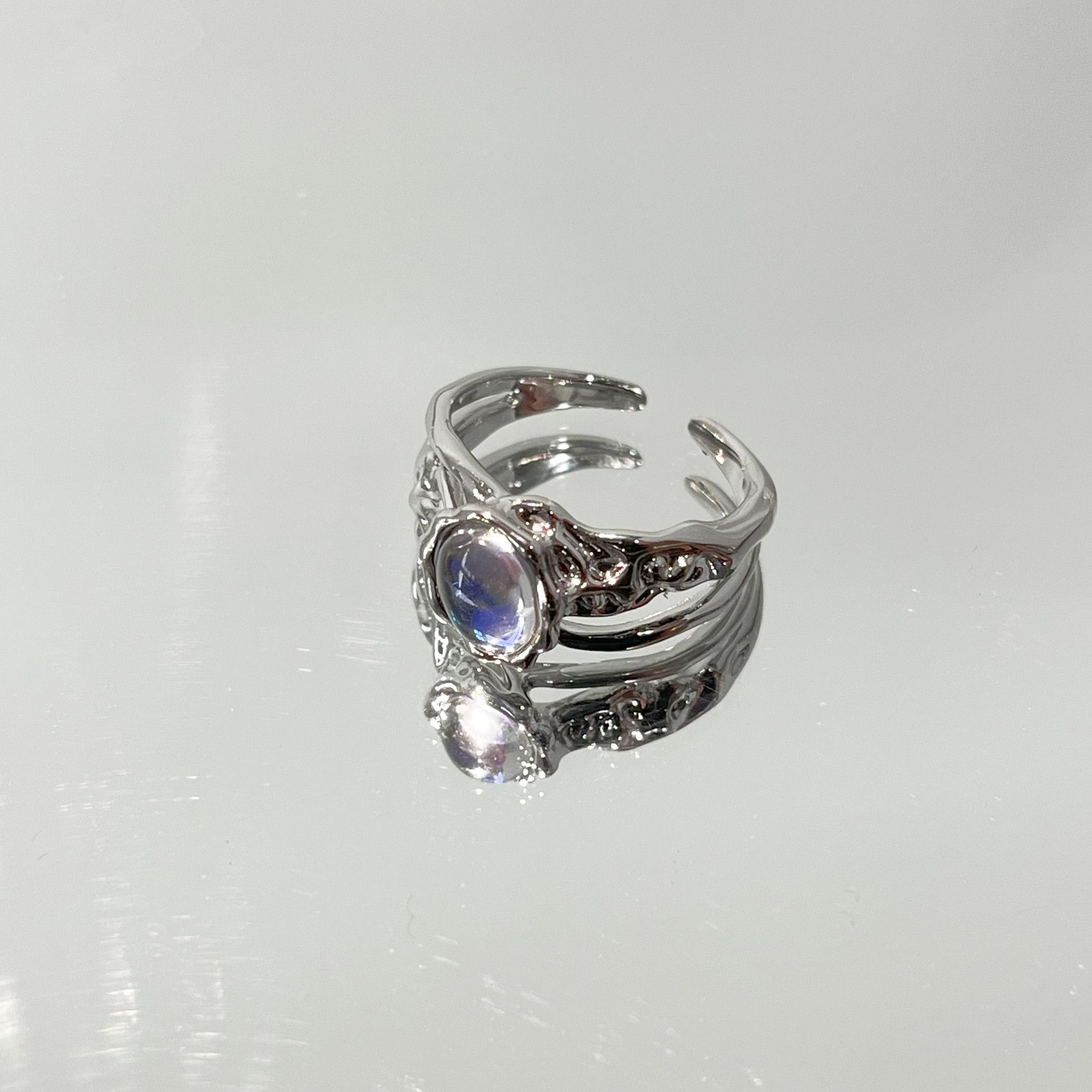 Women's Niche Design Crystal Gemstone Ring - Grocery