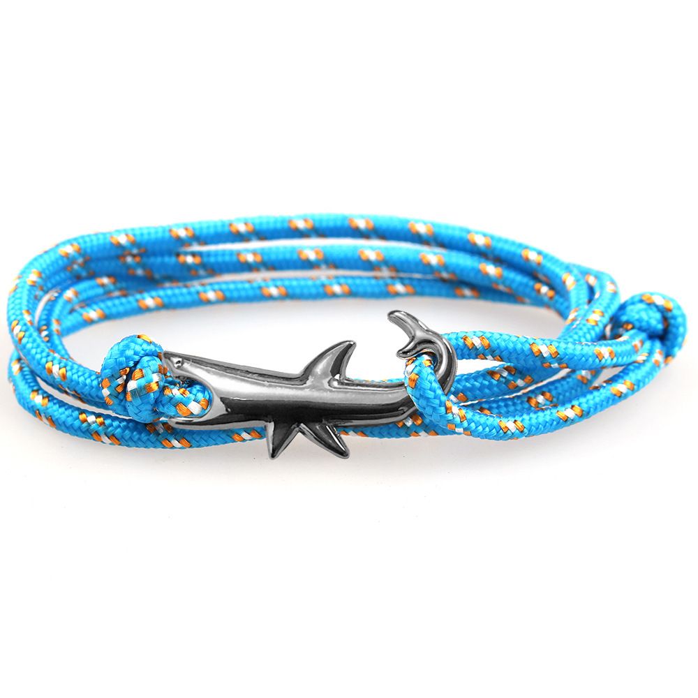New Taobao AliExpress Hot Sale Vikings Miansai Style Shark Bracelet Gun Black Boat Anchor Fishhook - Grocery